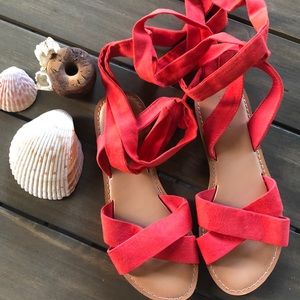 Old navy lace up sandals